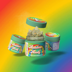 traditional rainbow runtz zaza zone weed jar 3.5g cannabis flower
